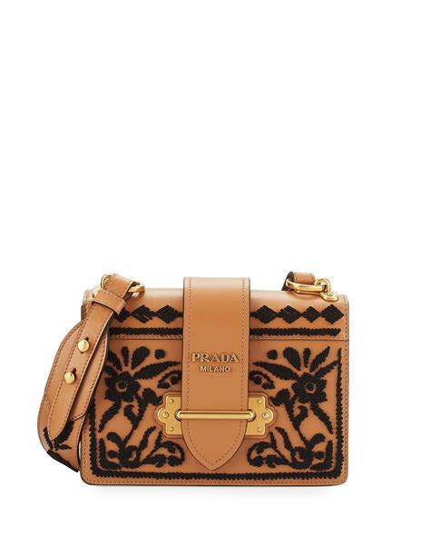 prada embroidered cahier trunk bag